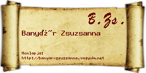 Banyár Zsuzsanna névjegykártya