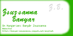 zsuzsanna banyar business card