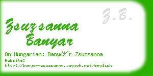 zsuzsanna banyar business card